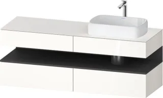 Duravit Qatego Konsolenwaschtischunterbau wandhängend Weiß Hochglanz 1600x550x600 mm - QA47780492200 QA4778049220010
