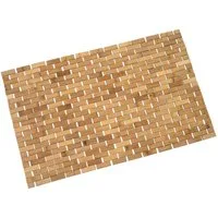 MCW Badematte MCW-B18-M, Höhe 1 mm, Rutschfest, Bambus, Rechteck, Rutschfest, Pflegeleicht