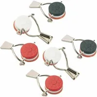 WESTMARK Flaschenverschluss 6 Stk., mit Silikondichtung, Stahl, Rot/Weiß/Schwarz
