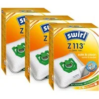 Swirl Staubsaugerbeutel Z113 EcoPor® für Zelmer Fakir 12 Beutel 3 Airfilter, passend für Zelmer