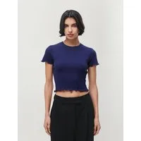 LeGer T-Shirt Teresa, LeGer by Lena Gercke mit Rippstruktur, kurze Form, slim fit