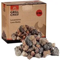 BURI Lavasteine Lavastein Grillen 6kg Lavagrill Natursteine Wiederverwendbar Ofen