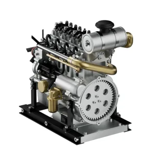 TECHING DM115 1/10 Scale L4 DIY 4-Cylinder OHV Mini Diesel Engine Model Kit Excellent STEAM Science Discovery Education