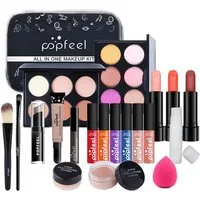 KINSI Make-up Set 20-teiliges Einsteiger-Schminkset, Make-up Geschenkset, hautfreundlich, 20-tlg., Leichtes Schminkset Komplettset, Must Have Set für Makeup-Trägerinnen