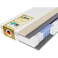 Taschenfederkernmatratze Feel Like Latex ONE TFK - GOLD, Matratze 90x200 cm, 140x200 cm & mehr, Beco, 21 cm hoch, Punktelastische Matratze mit stabilem Federkern, atmungsaktiv