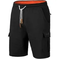 Mount Swiss Shorts Mount Swiss Kurze CARGO Freizeithose Herren (1-tlg) 2 Seitentaschen, 2 Beintaschen + 2 Gesäßtaschen mit Reißverschluss