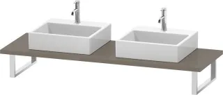 Duravit L-Cube Konsole Flanell Grau Hochglanz 800x550x30 mm - LC107C08989 LC107C08989