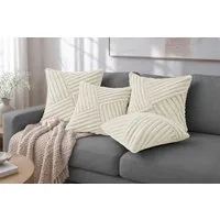 Amilian Dekokissen Sofakissen 4er Set mit Füllung und Bezug, Reißverschluss, formstabil, Reißverschluss, Cord-Optik, formstabil, 40x40 cm
