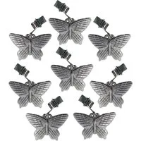 ToCi Tischtuchklammer Tischtuchklammer Tischdeckenbeschwerer 8er Set Schmetterling Glänzend