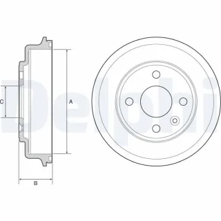 Delphi BREMSTROMMEL Chevrolet Aveo BF554