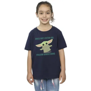 Star Wars - "The Mandalorian Does Not Listen" T-Shirt für Mädchen (Marineblau)