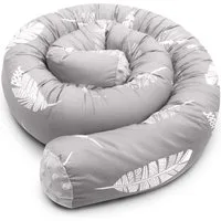 Amilian Nestchenschlange Bettschlange 210cm - Seitenschläferkissen - Nestschlangen, (Nestchenschlange für Kinderbett, Nestchen, Bettumrandung als Kopfschutz, Kantenschutz für Ihr Babybett), Nestchen - Bettumrandung als Kopfschutz - Kantenschutz für B