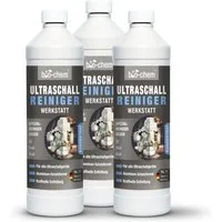 bio-chem Ultraschallreiniger Ultraschallreiniger Werkstatt 3x 1 l