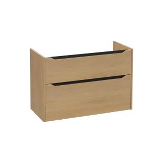 VitrA New Integra Square Waschtischunterschrank mit 2 Vollauszügen 97 x 45 x 65 cm Gold,80367 80367