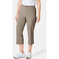 GOLDNER 7/8-Caprijeans Kurzgröße: Schlupfhose Martha, bi-elastisch, 3/4 Uni-Optik, elastischer Bund, moderner Schnitt