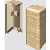 EGGER Sockelleisten-Aussenecke Eiche hell, L: 1.6 cm, H: 5.9 cm, 2-St., neues kubisches Profil, 2 Stück