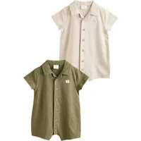 Next Strampler Babystrampler aus 100 % Baumwolle, 2er-Pack (2-tlg)