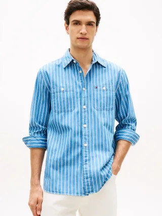 CHAMBRAY STP CLASSIC FIT HBD SHT Blue Chambray - Gr. - L