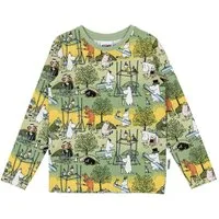 Moomin by Martinex Langarmshirt Moomin Langarmshirt „Busy Bees“ – Green, Allover-Print