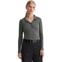 Marc O'Polo Langarm-Poloshirt aus Organic-Cotton-Modal-Mix
