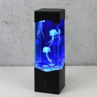 SATISFIRE LED Dekolicht Jellyfish Lampe Aquarium 3 schwebende Quallen Dekoleuchte USB blau, LED Classic, blau