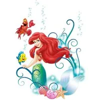 Komar Wandtattoo Arielle - Größe 50 x 70 cm (9 St), selbstklebend, Wandsticker, Kinderzimmer