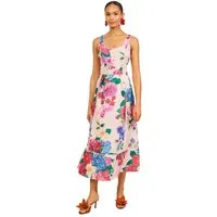 Love & Roses Midikleid Love & Roses Midikleid mit U-Ausschnitt (1-tlg)