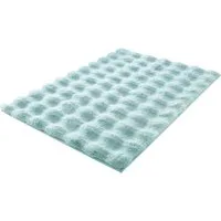 Kleine Wolke Badematte Cloud, Badvorleger, Badezimmer Teppich, Höhe 28 mm, rutschhemmend beschichtet, fußbodenheizungsgeeignet, Polyester, rechteckig, Badteppich, Uni Farben, Hoch-Tief Effekt, besonders weich