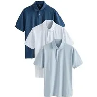 Next Poloshirt Regular Fit Kurzarm-Poloshirts, 3er-Pack (3-tlg)
