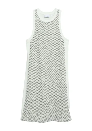 comma - Kleid schwarz/creme - Gr. - 44