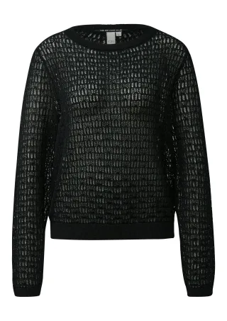 qs - Strickpullover schwarz - Gr. - XS