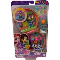 Polly Pocket Spielfigur Polly Pocket mit Moped-Schatulle, Adventures in Rio, 2 Mini-Puppen, 12