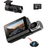 70mai T800-41 3-Kanal 4K + 4K +1080P Dashcam (4K Ultra HD, Dashcam Auto Vorne Hinten Innen mit 512GB SD Karte)