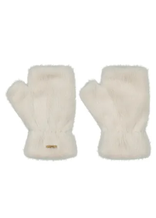 Barts - Fingerlose Handschuhe aus Kunstpelz Weiß - Gr. - OS