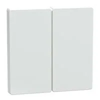 Wippe für Serienschalter, zweiteilig, Thermoplast, glänzend, Klemmbefestigung, IP20 weiß (glänzend), Retail