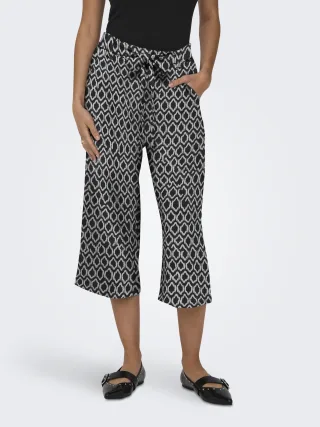 ONLY - ONLWINNER LIFE CULOTTE PANT NOOS WVN Black - Gr. - 40