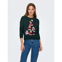 ONLY Weihnachtspullover ONLXMAS PENGUIN TREE LS O-NECK RP KNT