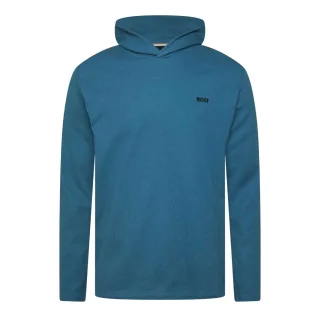 Boss - Schlafanzug-Oberteil für Herren, mit Kapuze, Langärmlig (Blau)