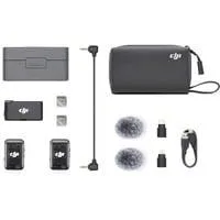 Mic 2 , Mikrofon schwarz, (2 Sender + 1 Empfänger + Ladeschale)
