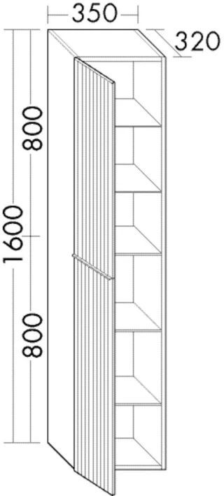 Burgbad Hochschr.Fiumo 2.0 1600x350x320 Graphit Softmatt, HSSJ035LF6925 HSSJ035LF6925