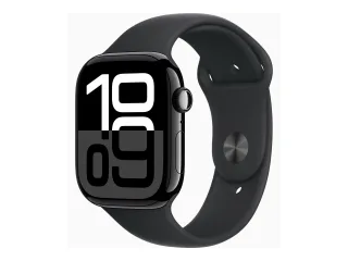 Apple Watch Series 10 (GPS + Cellular) 46mm Aluminium diamantschwarz mit Sportarmband M/L schwarz | mwy43qf/a |