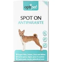 OptiPet Zeckenschutzmittel Spot on Hund Floh- Zecken Abwehr Insektenbekämpfung, 6-St., wirkt abweisend bis zu 24 Wochen gegen Parasiten