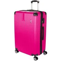 BRUBAKER Koffer London - Hartschalen Reisekoffer mit Zahlenschloss, 4 Rollen, Rollkoffer 49 x 76,5 x 29,5 cm - Hartschalenkoffer Trolley, Größe XL