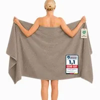 Komfortec Saunatuch 100x200 cm Badetuch aus 100% Baumwolle, Frottee (1-St), extra Große, Schnelltrocknend