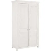 OTTO home Kleiderschrank Rauna, mit Lamellen und Kassetten, klassischer Landhausstil, rustikal (2 Breiten: 113/159 cm H/T ca. 195/60 cm) massive Kiefer, Metallgriffe, mehrere Varianten, zeitloses Design