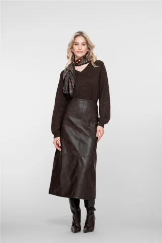Geisha Fashion Women - Skirt PU black - Gr. - S