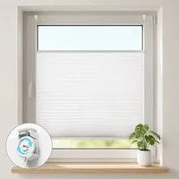 Sekey Plissee NEU Plissee mit 4-fach Spannsystem Klemmfix ohne Bohren für Fenster, blickdicht, Klemmfix, Faltenstore Klemmfix Lichtschutz & Sichtschutz, 4-fach nachspannbar