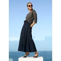MADELEINE Maxirock Elastischer Maxi-Rock aus Viskose Unifarbenes Design, ohne Kragen, ohne sichtbaren Verschluss