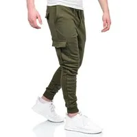 Alessandro Salvarini Jogginghose Herren Cargo – Sweatpants mit Cargotaschen Bequeme Jogginghose mit Kordelzug und Beinbündchen