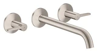 Hansgrohe 3-Loch Wannenarmatur AXOR One Unterputz Wandmontage Hebelgr.edelstahl optik, 48431800 48431800